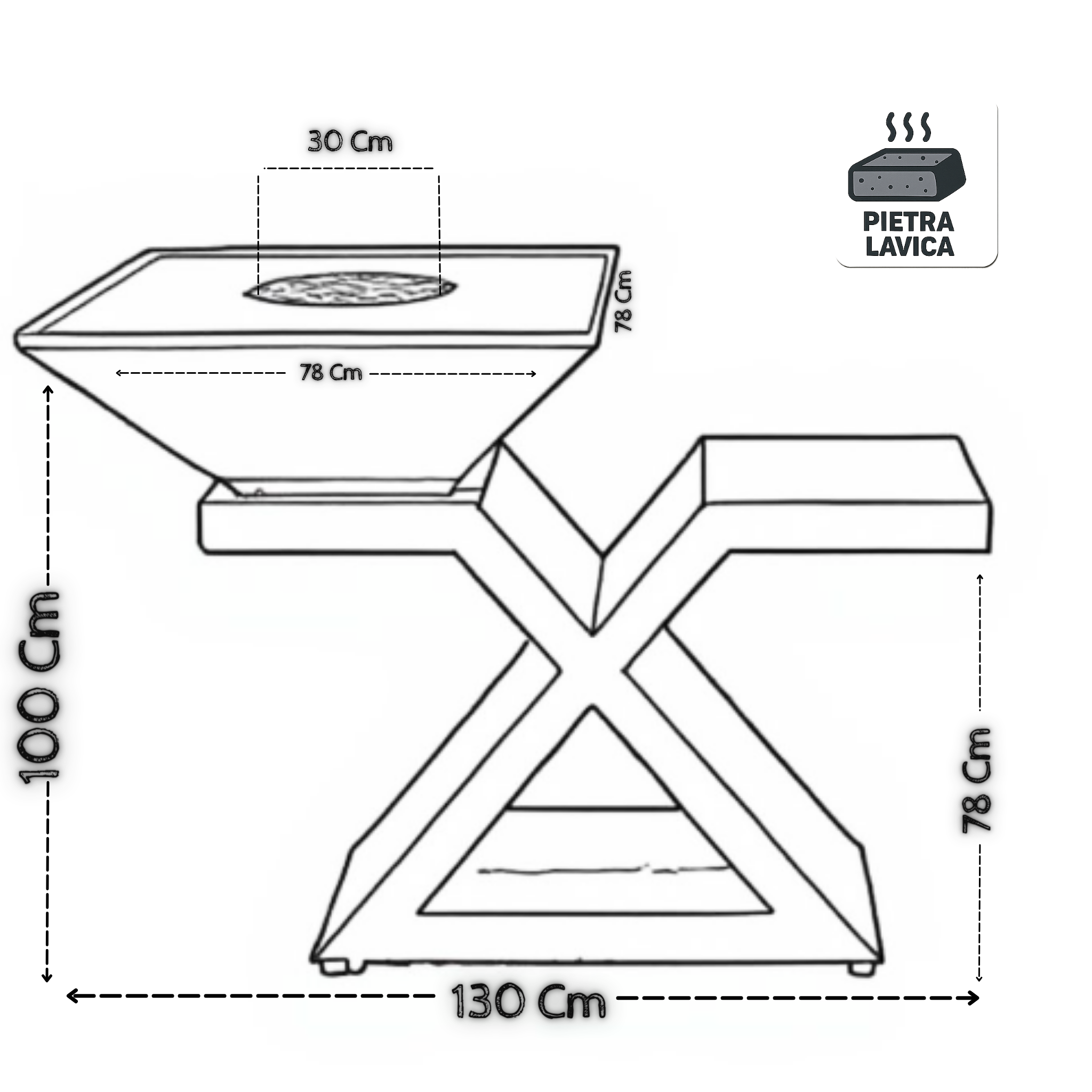 🌋 Braciere X Pietra Lavica Etnea