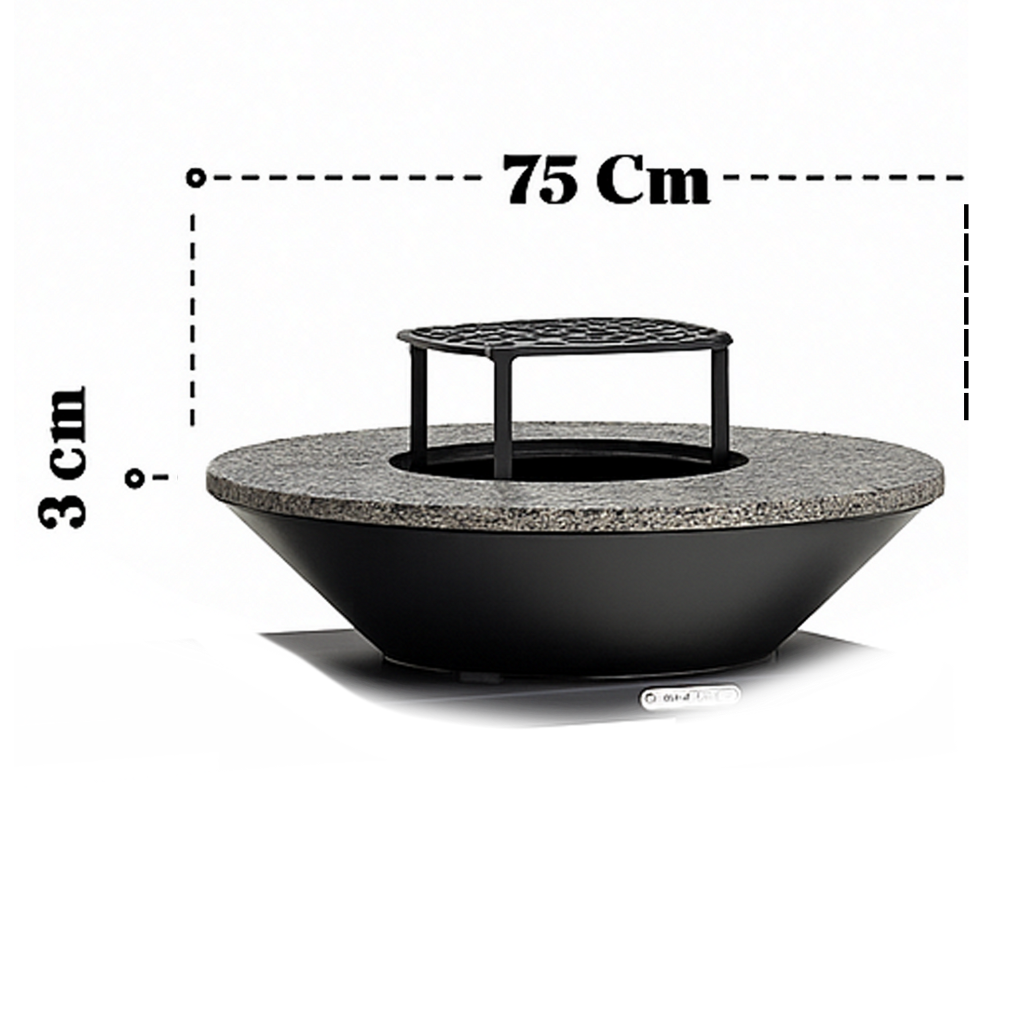 Braciere Ø75 / il Cono Verniciato/ Pietra Lavica