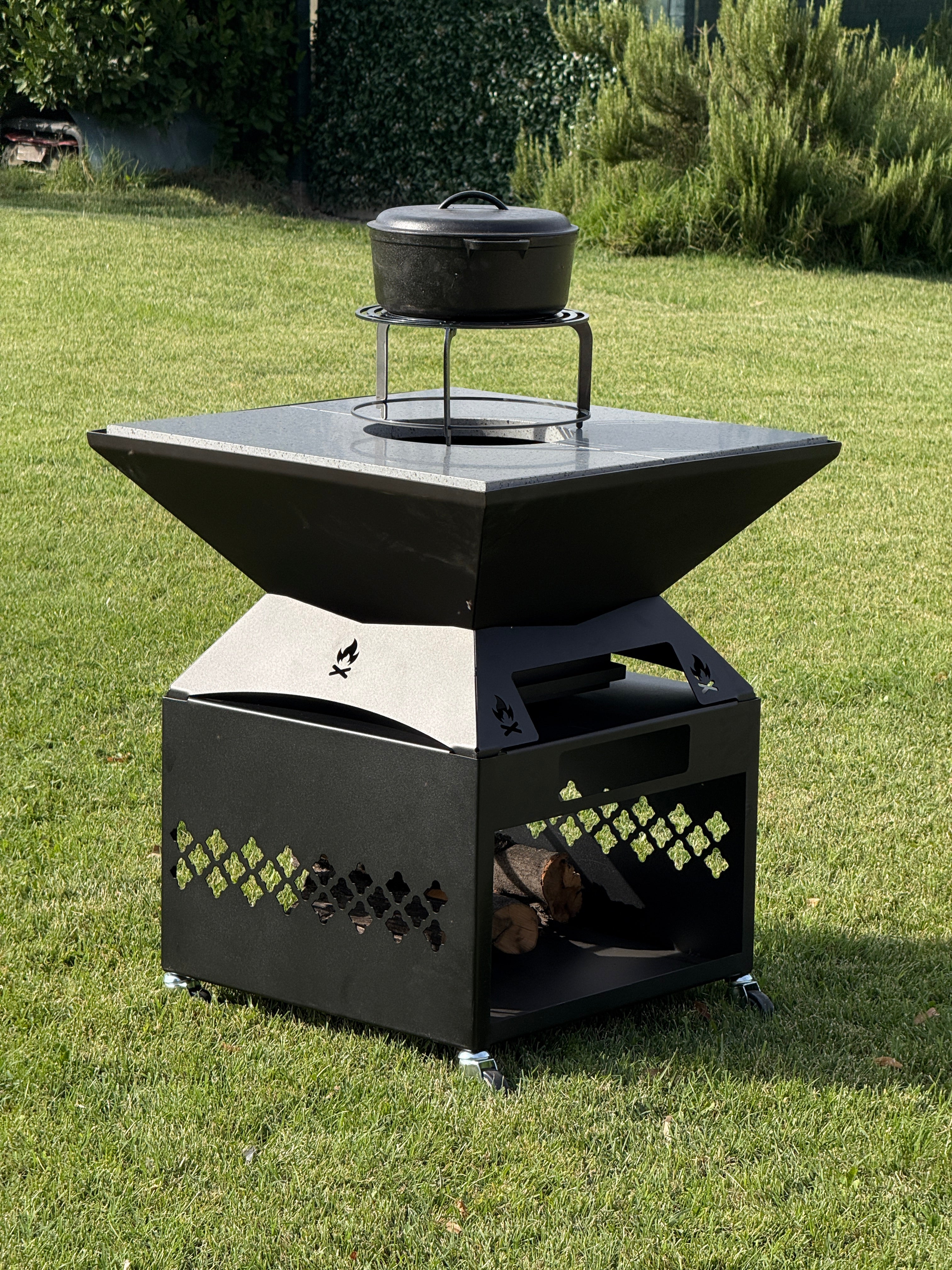 Braciere VESTA 74X74 Pietra Lavica