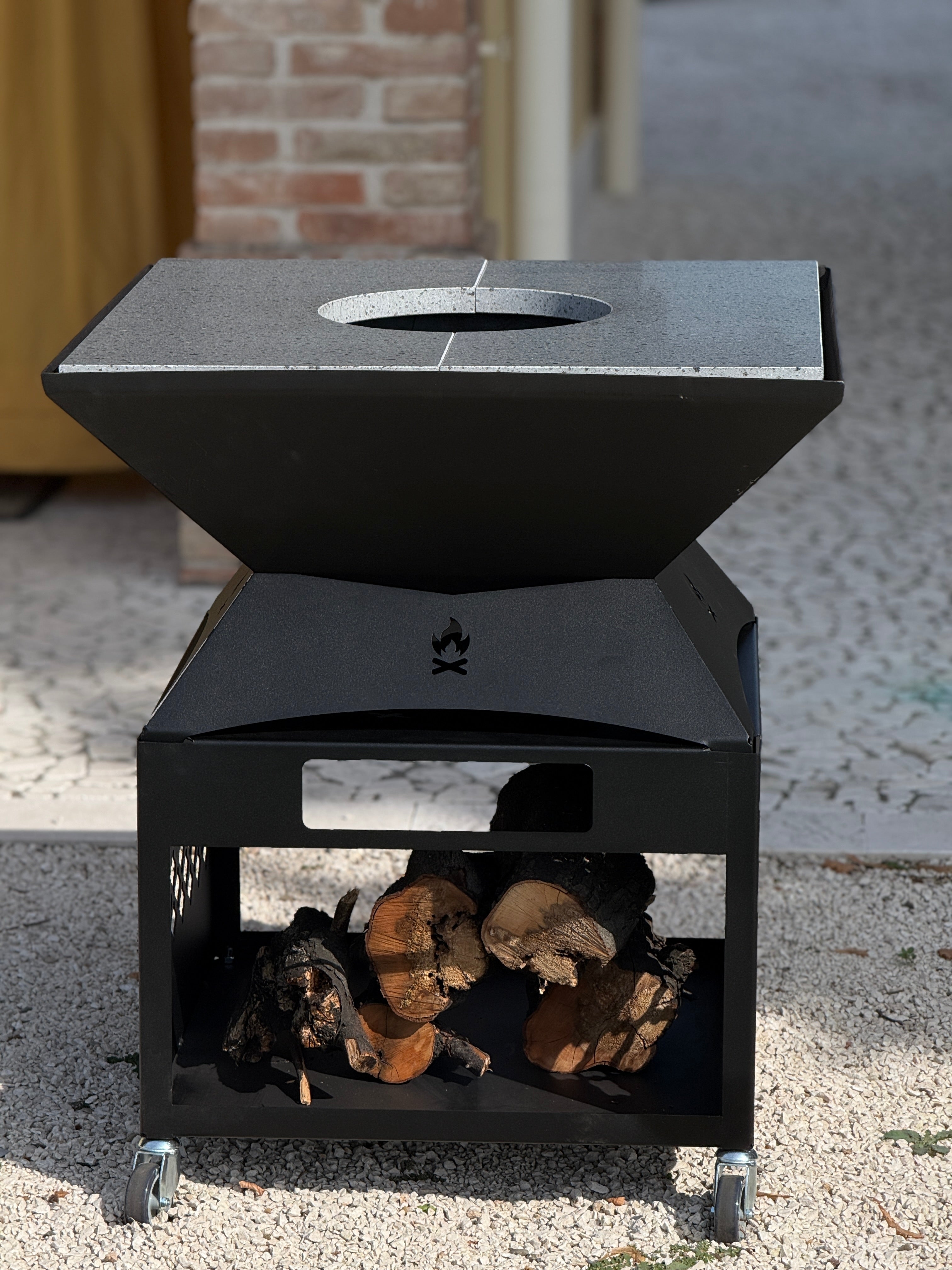 Braciere VESTA 74X74 Pietra Lavica