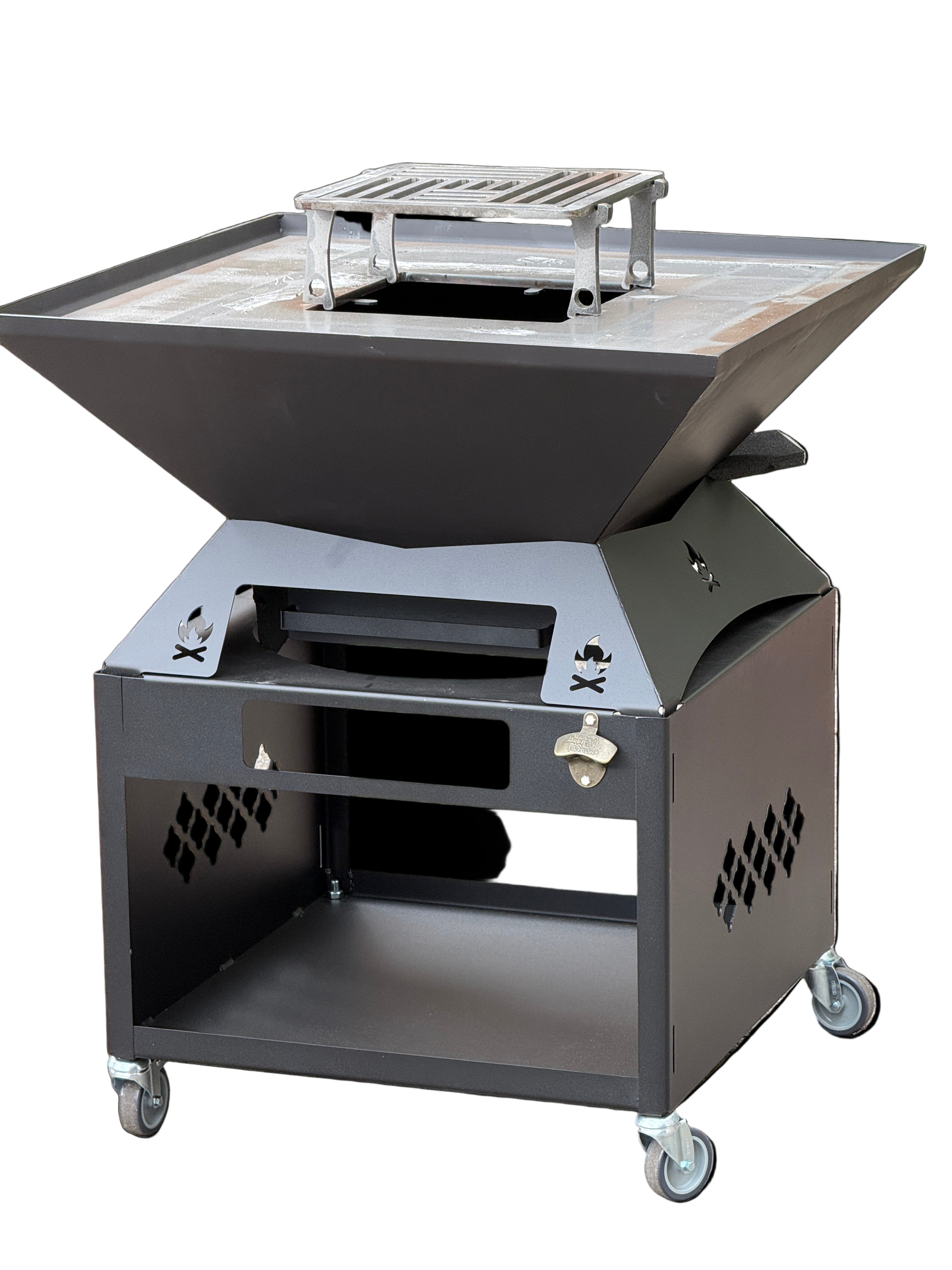 Braciere VESTA 74X74 Piano Cottura in Acciaio al Carbonio