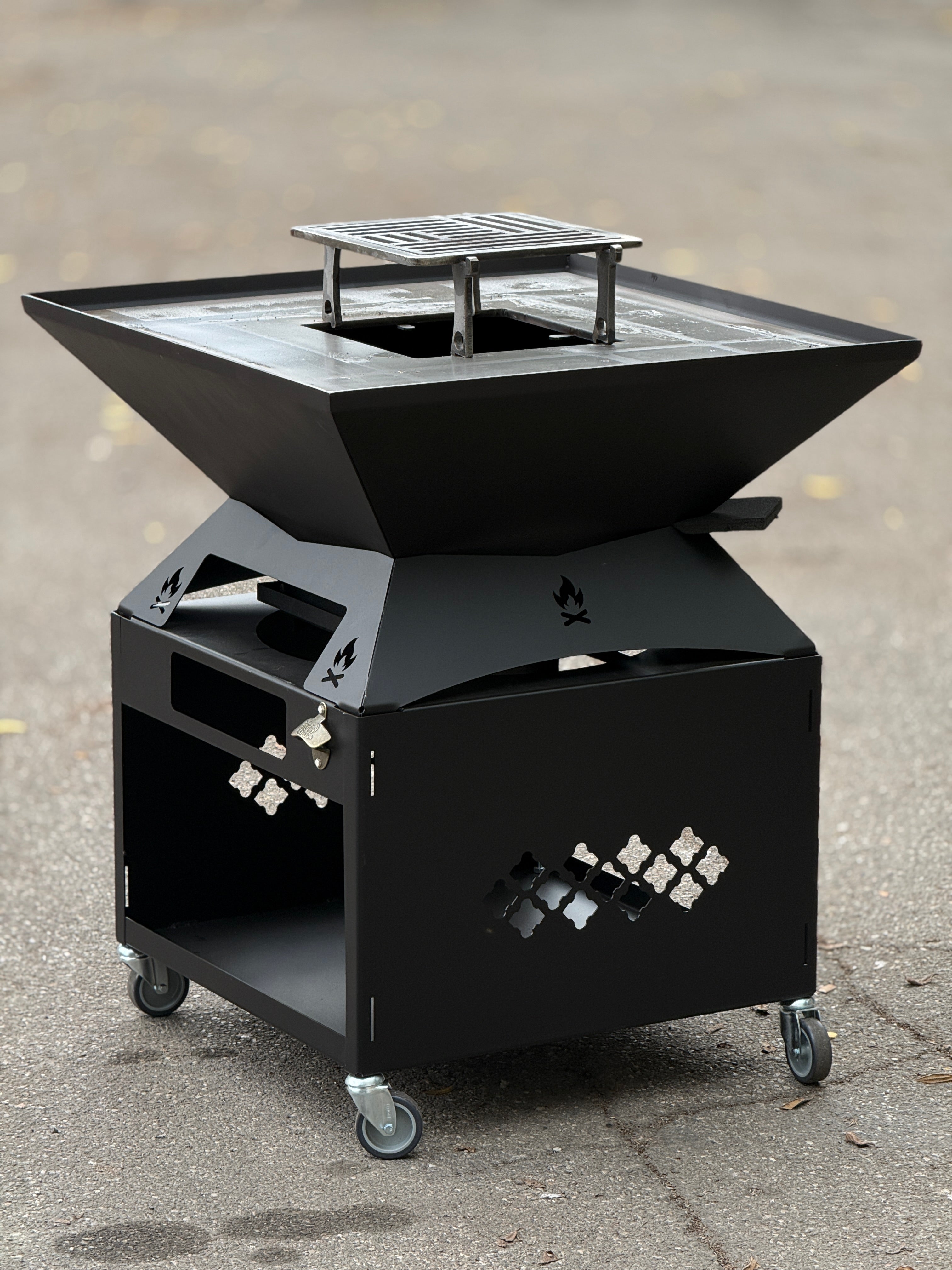 Braciere VESTA 74X74 Piano Cottura in Acciaio al Carbonio