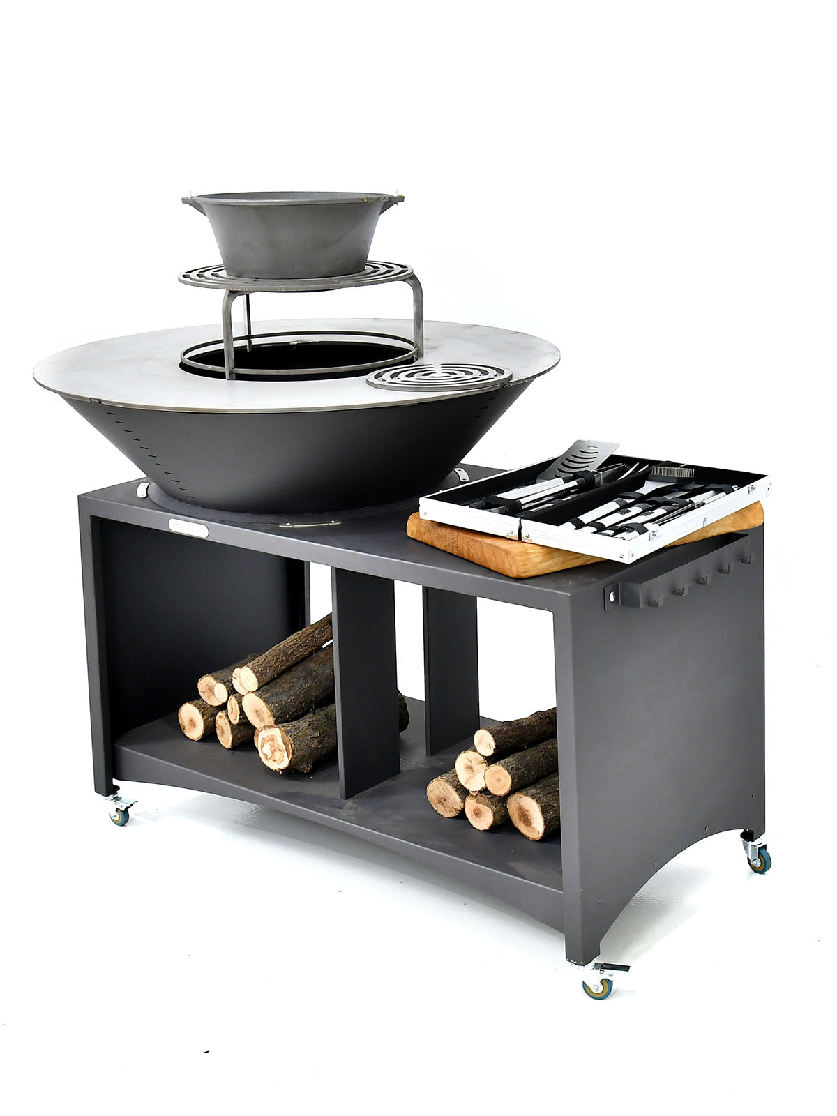 Braciere 100 cm Corten Acciaio / Acciaio Inox