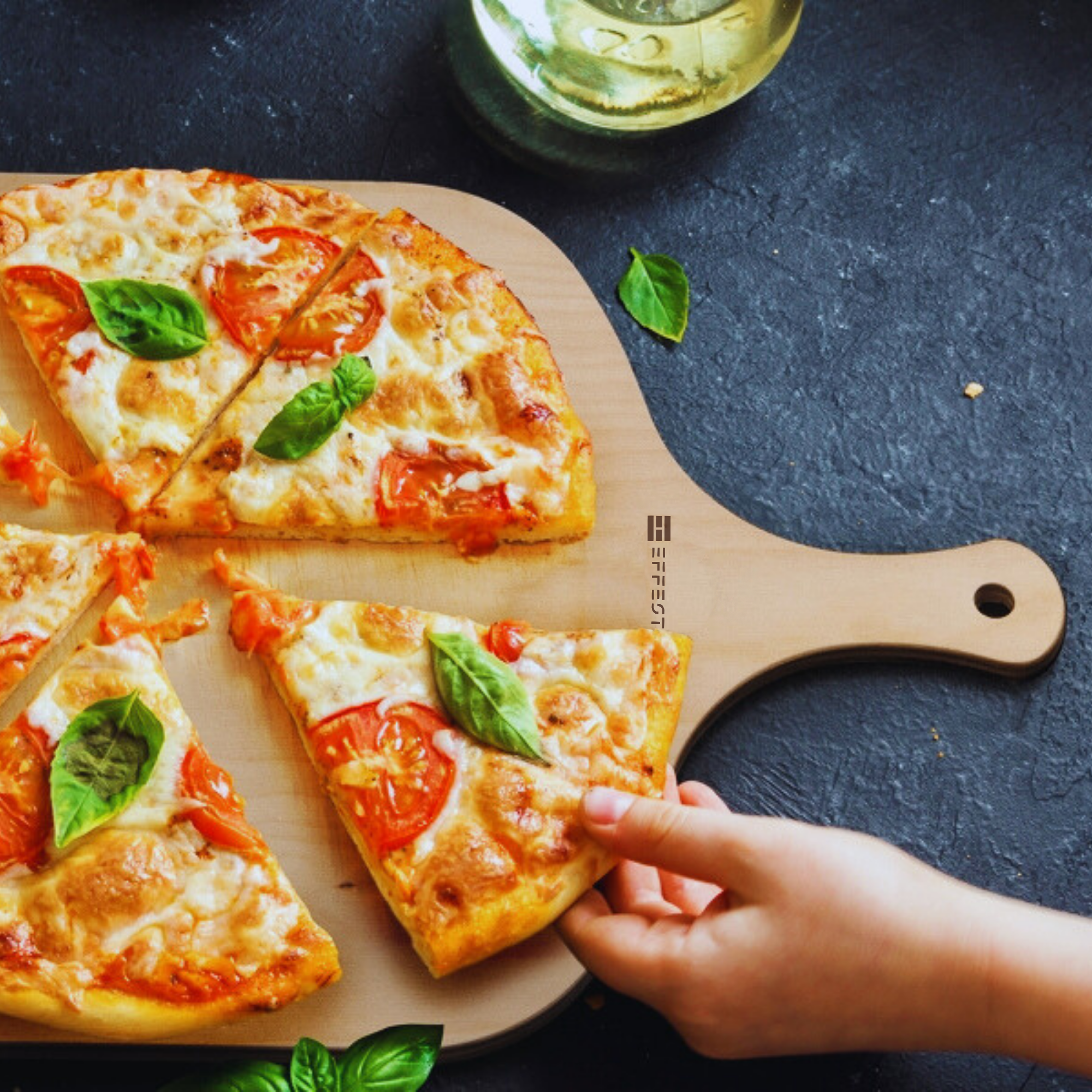 Camiraft Pelle à pizza coulissante Effesto,Pala Pizza Scorrevole,La pelle à  pizza qui transfère parfaitement la pizza,Pelle à pizza avec