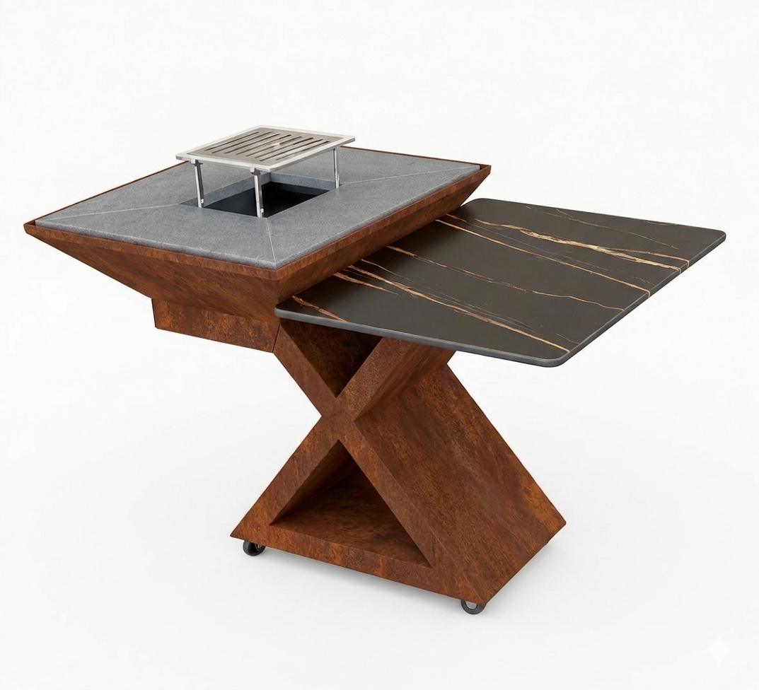 BRACIERE X Acciaio Corten