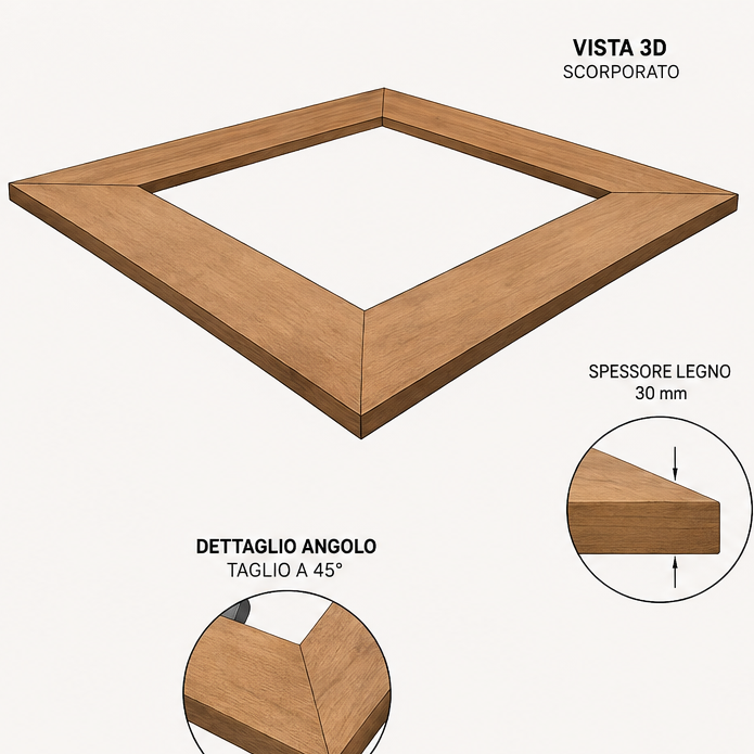 Tavolino in Legno 120 X 120